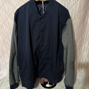 Five Four Navy and Gray Bomber Jacket